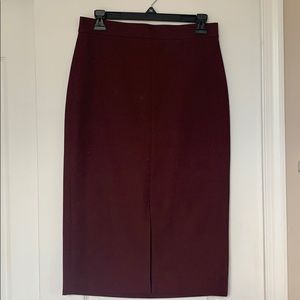 Burgundy Pencil Skirt
